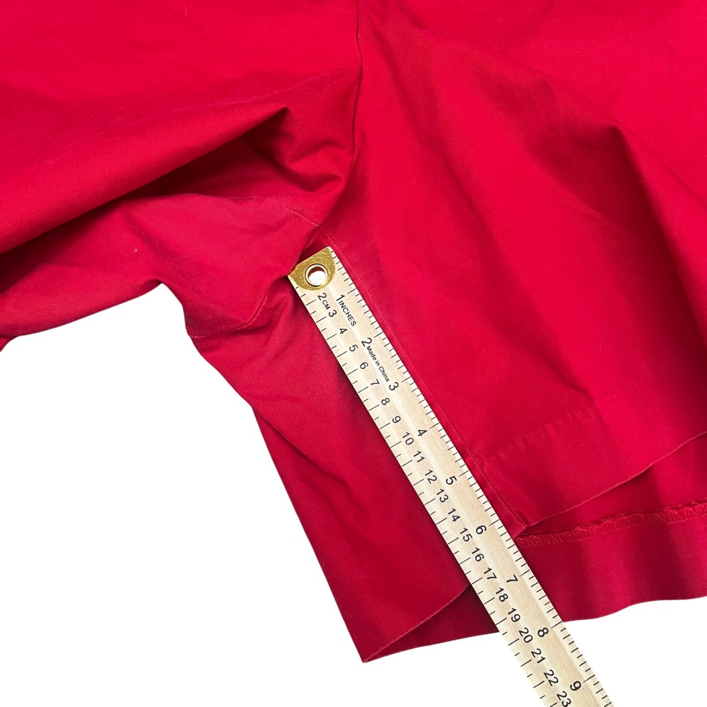 Talbots Woman Shorts Womens 20W Red Good Cotton Blend Chino - Picture 10 of 11